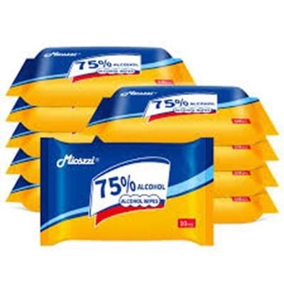 POUCH OF 10 ALCOHOL WET WIPE TISSUE PACK