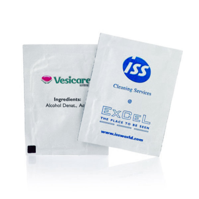SINGLE ANTIBAC WET WIPE PRINTED 2-COLOUR, 60 x 80MM