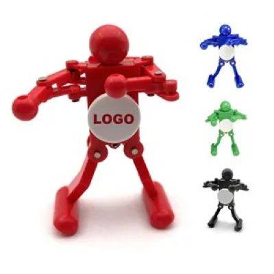 CLOCKWORK WIND UP DANCING ROBOT TOY