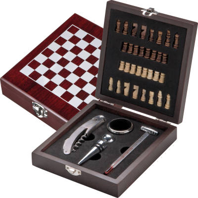 CHESS WINE SET SAN GIMIGNANO in Brown 