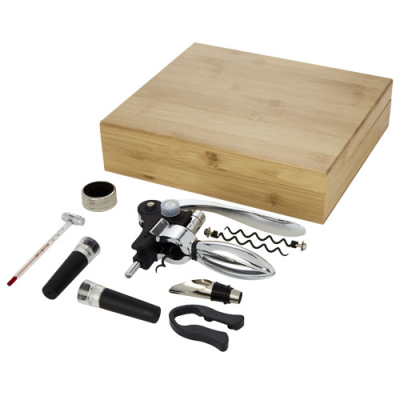 MALBICK 9-PIECE WINE SET in Natural & Silver