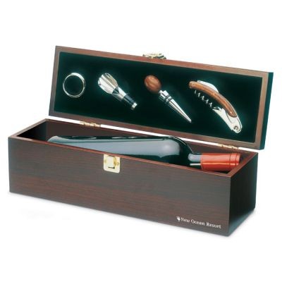 WINE SET in Wine Box in Brown