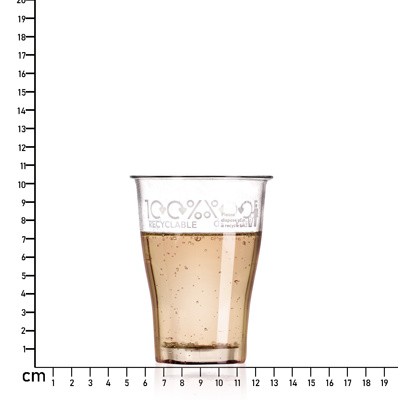 300ML (250ML SERVE) 100% RECYCLED 100% RECYCLABLE STEMLESS WINE GLASS