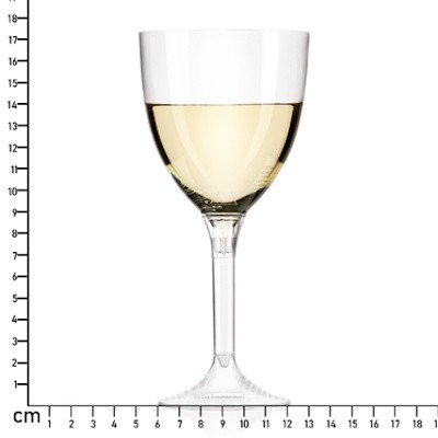 300ML (250ML SERVE) RECYCLABLE TWO-PIECE WINE GLASS