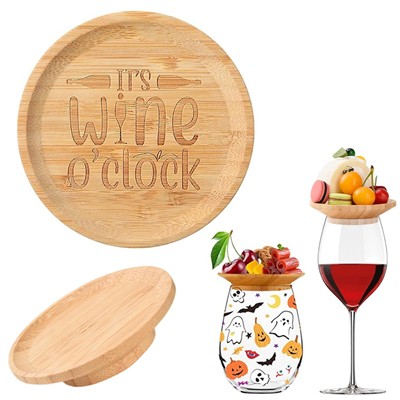 BAMBOO WINE GLASS CHARCUTERIE TOPPER