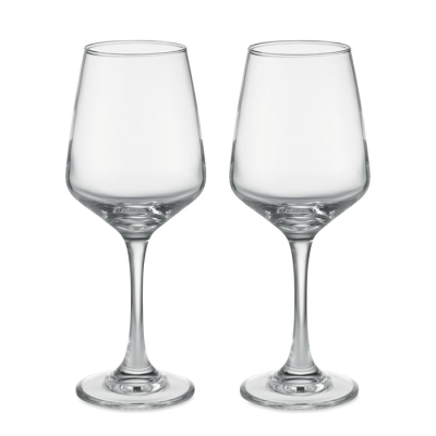 SET OF 2 WINE GLASSES in White