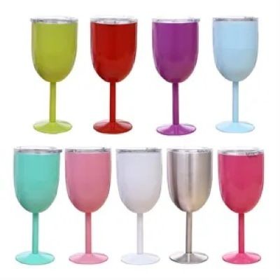 10OZ STAINLESS STEEL METAL THERMAL INSULATED GOBLET
