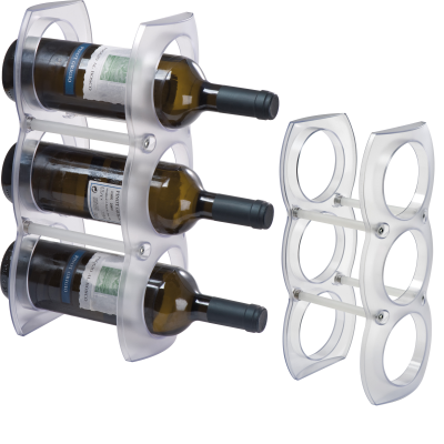 PLASTIC WINE RACK ELIZABETH in White 