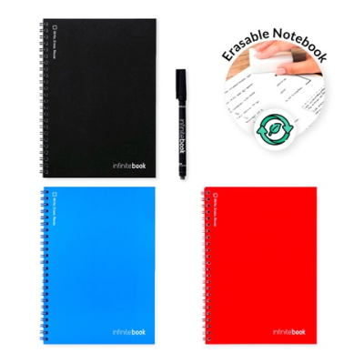 INFINITEBOOK PLAIN A5 A5 INFINITEBOOK with Flexible Cover & 15 Plain Whiteboard Pages