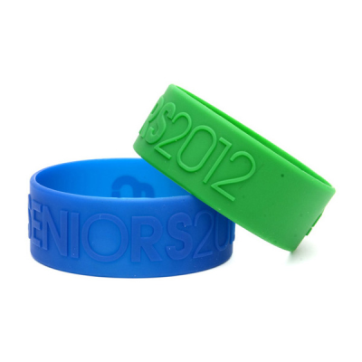 1 INCH EMBOSSED SILICON WRIST BAND