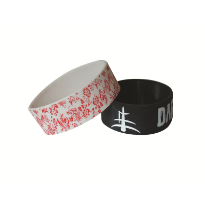 1 INCH PRINTED SILICON WRIST BAND
