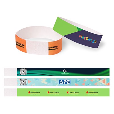 19MM WIDTH DISPOSABLE FULL COLOUR TYVEK WRIST BAND