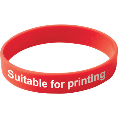 CHILD SILICON WRIST BAND (UK STOCK: RED)