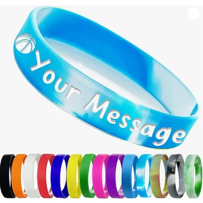 DEBOSSED CUSTOM SILICONE WRISTBANDS - PROMOTIONAL CORPORATE GIFT