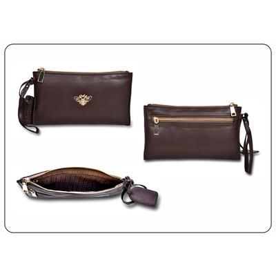 FAUX LEATHER WRISTLET with Bee Patch