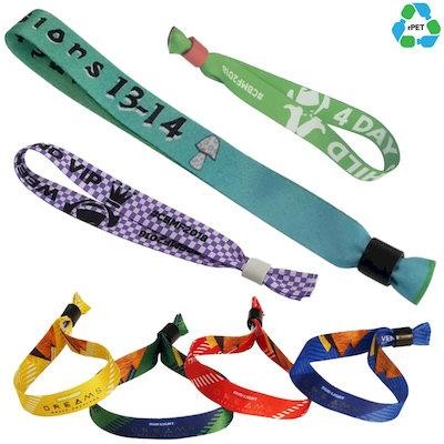 HALF INCH RPET RECYCLED SUBLIMATED ECO-FRIENDLY EVENT WRISTBANDS