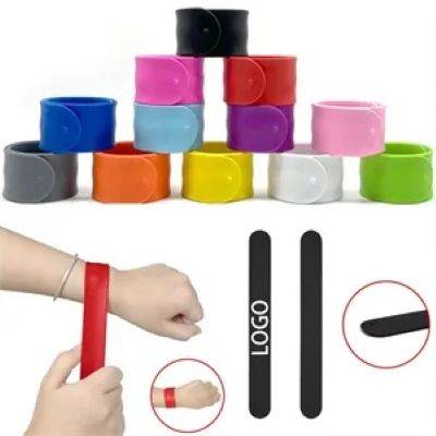 MULTI COLOUR SOFT SILICONE SLAP BRACELET WRIST BAND - PROMOTIONAL CORPORATE GIFT