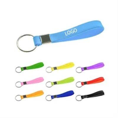 PRINTED SILICONE WRIST BAND with Keyring Chain