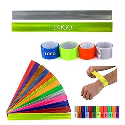 PVC SAFETY REFLECTIVE SLAP WRAP BRACELET - PROMOTIONAL CORPORATE GIFT