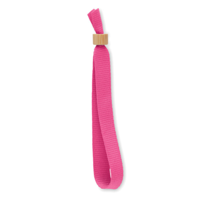 RPET POLYESTER WRIST BAND in Pink