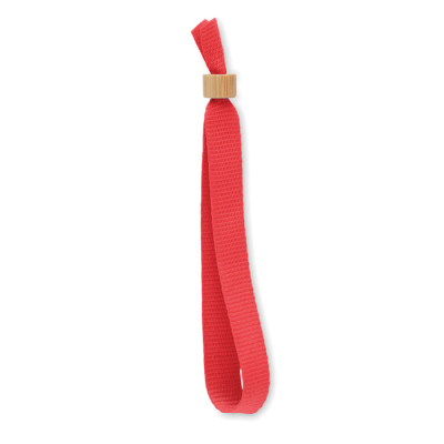RPET POLYESTER WRIST BAND in Red