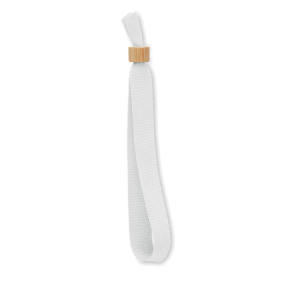 RPET POLYESTER WRIST BAND in White