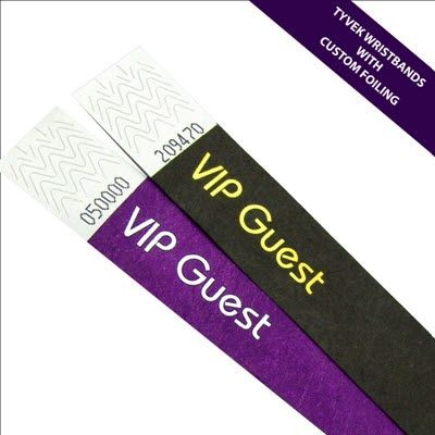 SECURITY FOIL TYVEK WRIST BAND