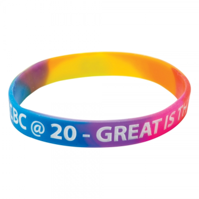 SILICON WRIST BAND (CHILD: MULTICOLOURED MATERIAL)